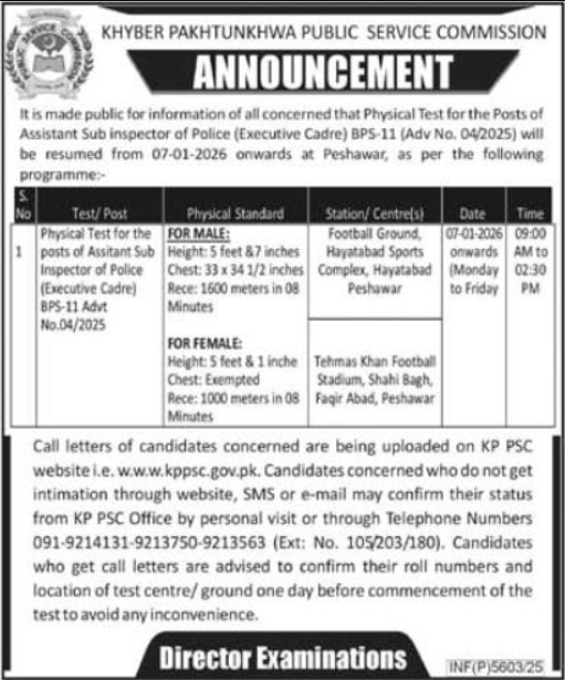 Khyber Pakhtunkhwa Public Service Commission KPPSC Jobs 2025