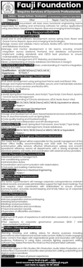 Fauji Foundation Rawalpindi Apply Job 2026